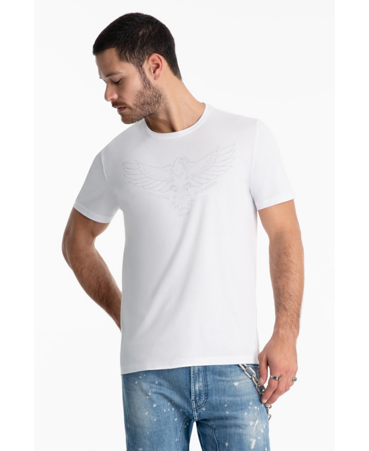T-Shirt Pima Ellus Eagle Classic Branco