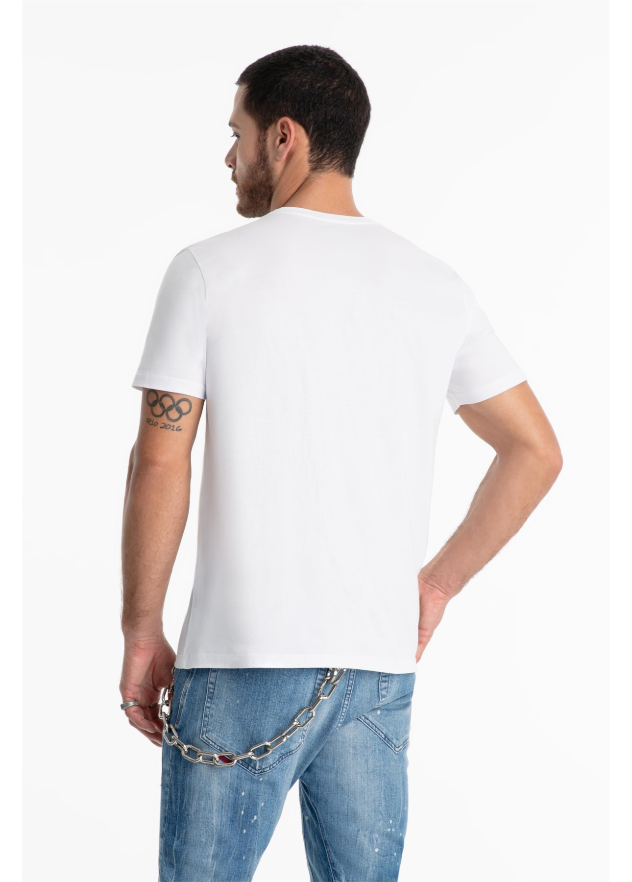 T-Shirt Pima Ellus Eagle Classic Branco