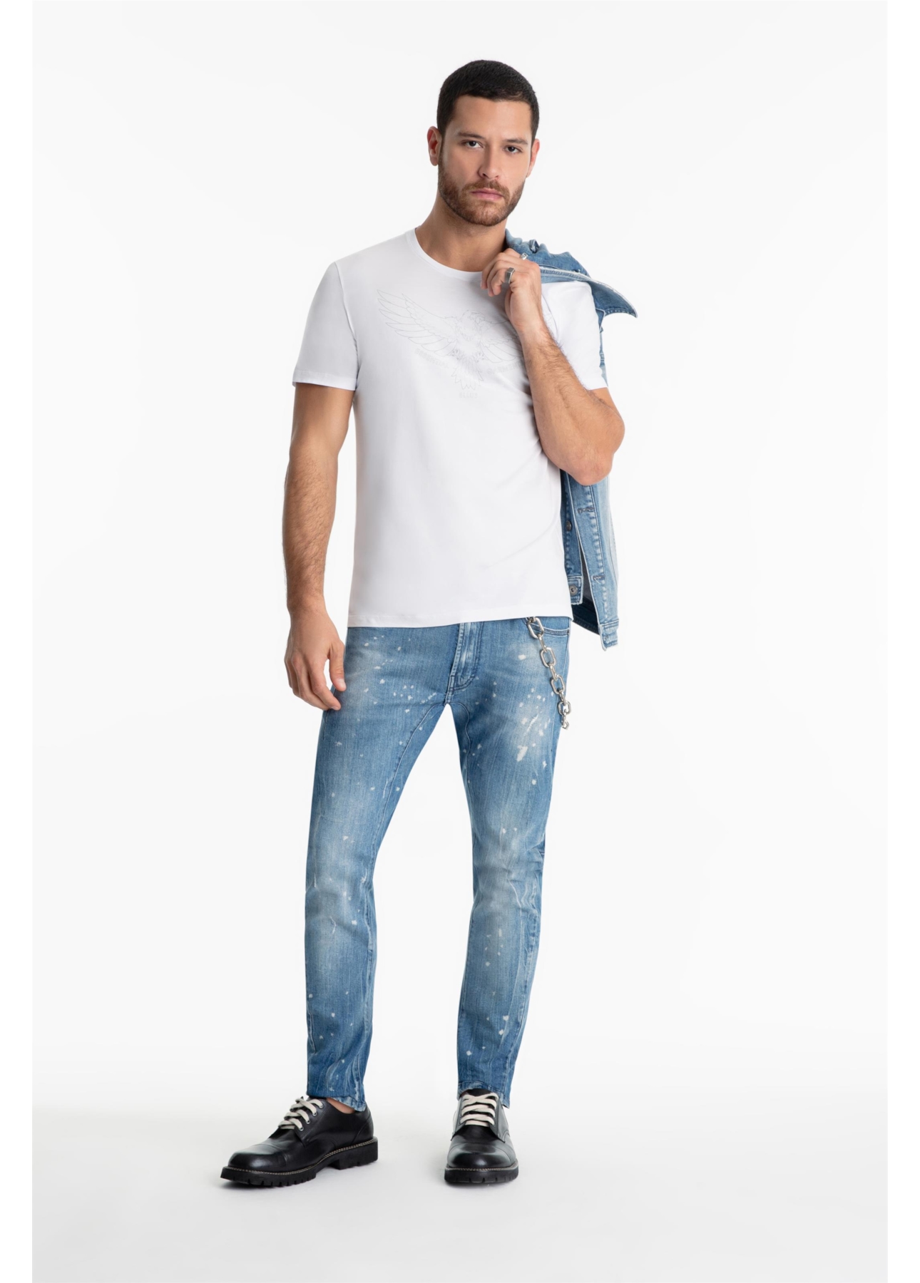 T-Shirt Pima Ellus Eagle Classic Branco