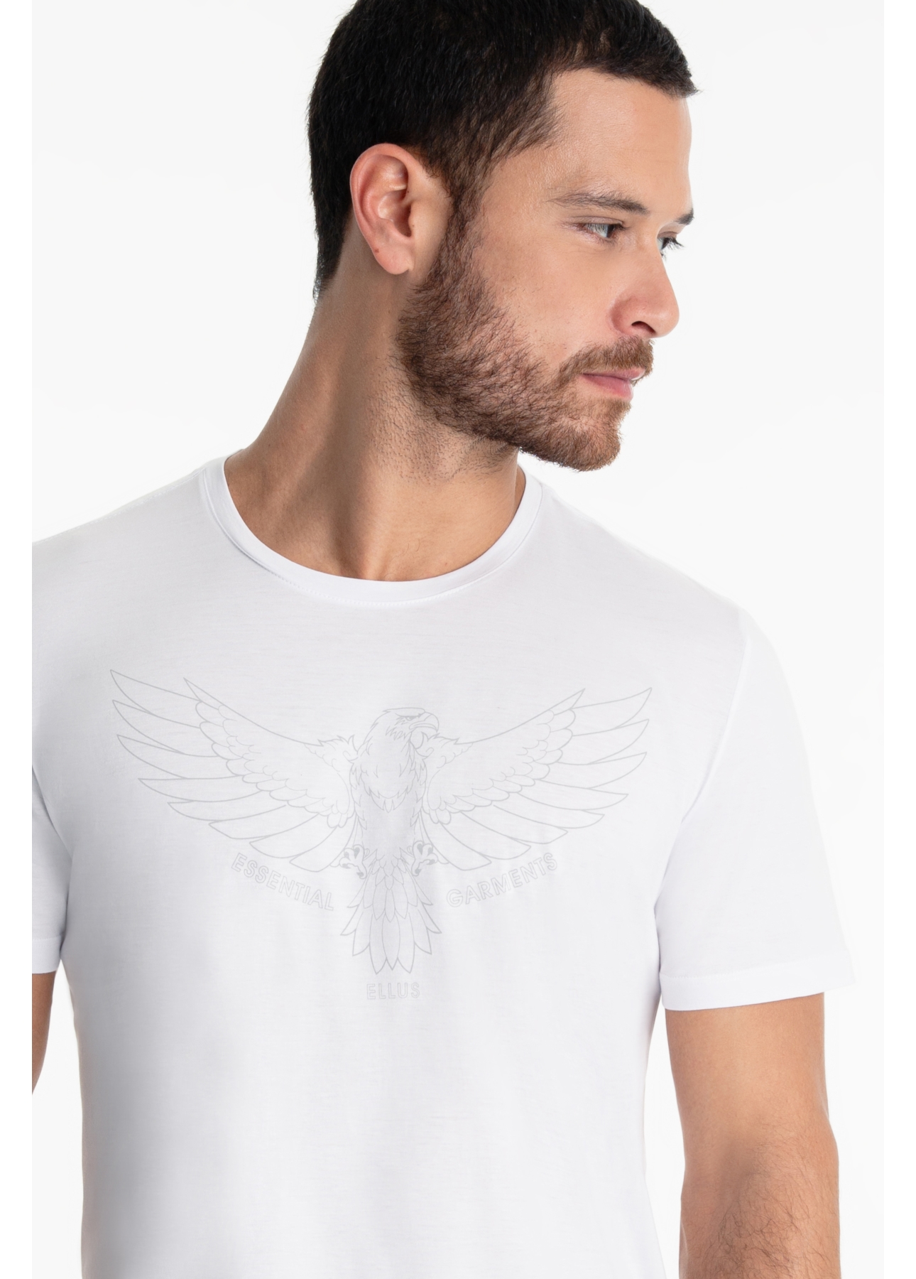 T-Shirt Pima Ellus Eagle Classic Branco