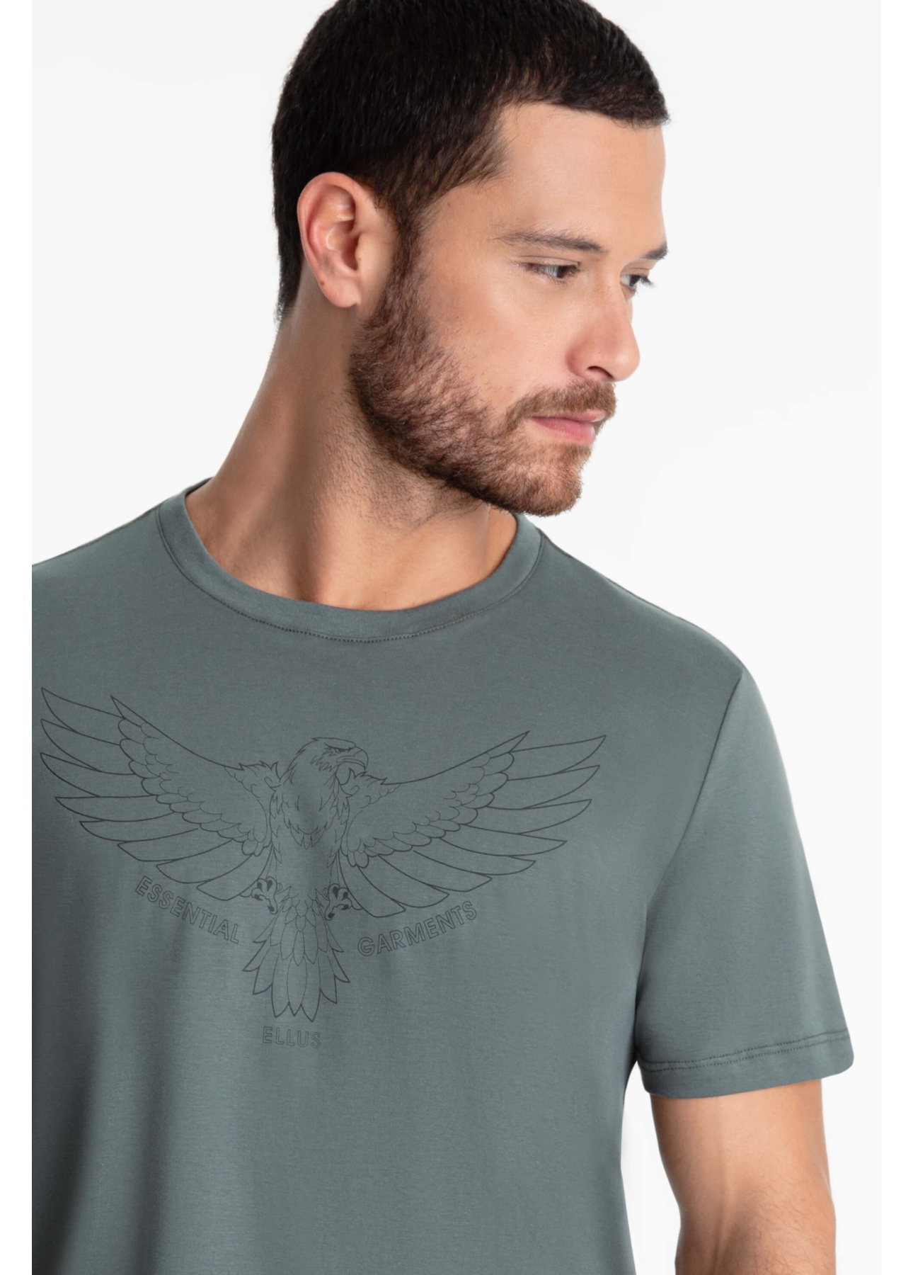 T-Shirt Pima Ellus Eagle Classic Verde Escuro