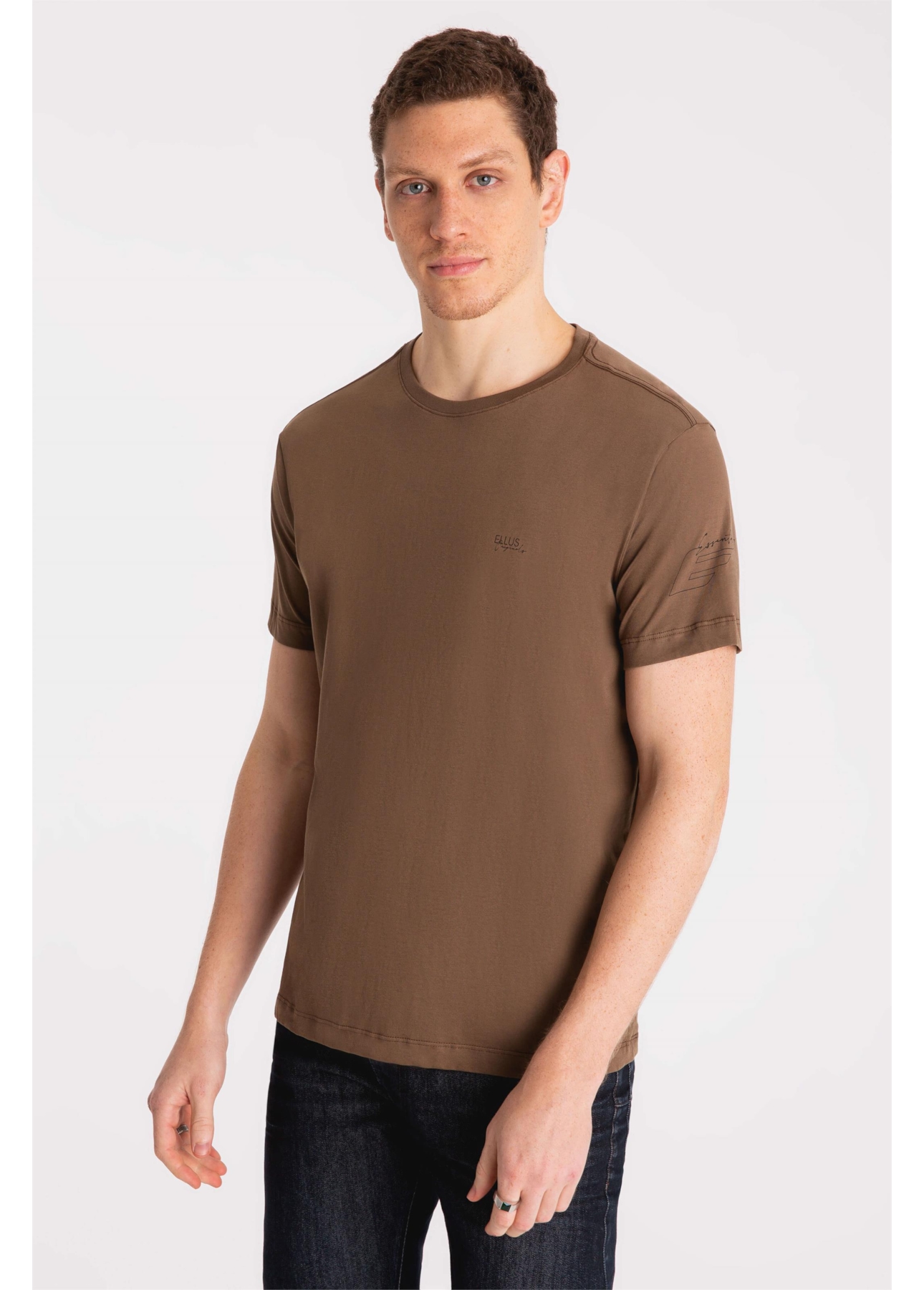 T-Shirt Pima Essentials Classic Tabaco