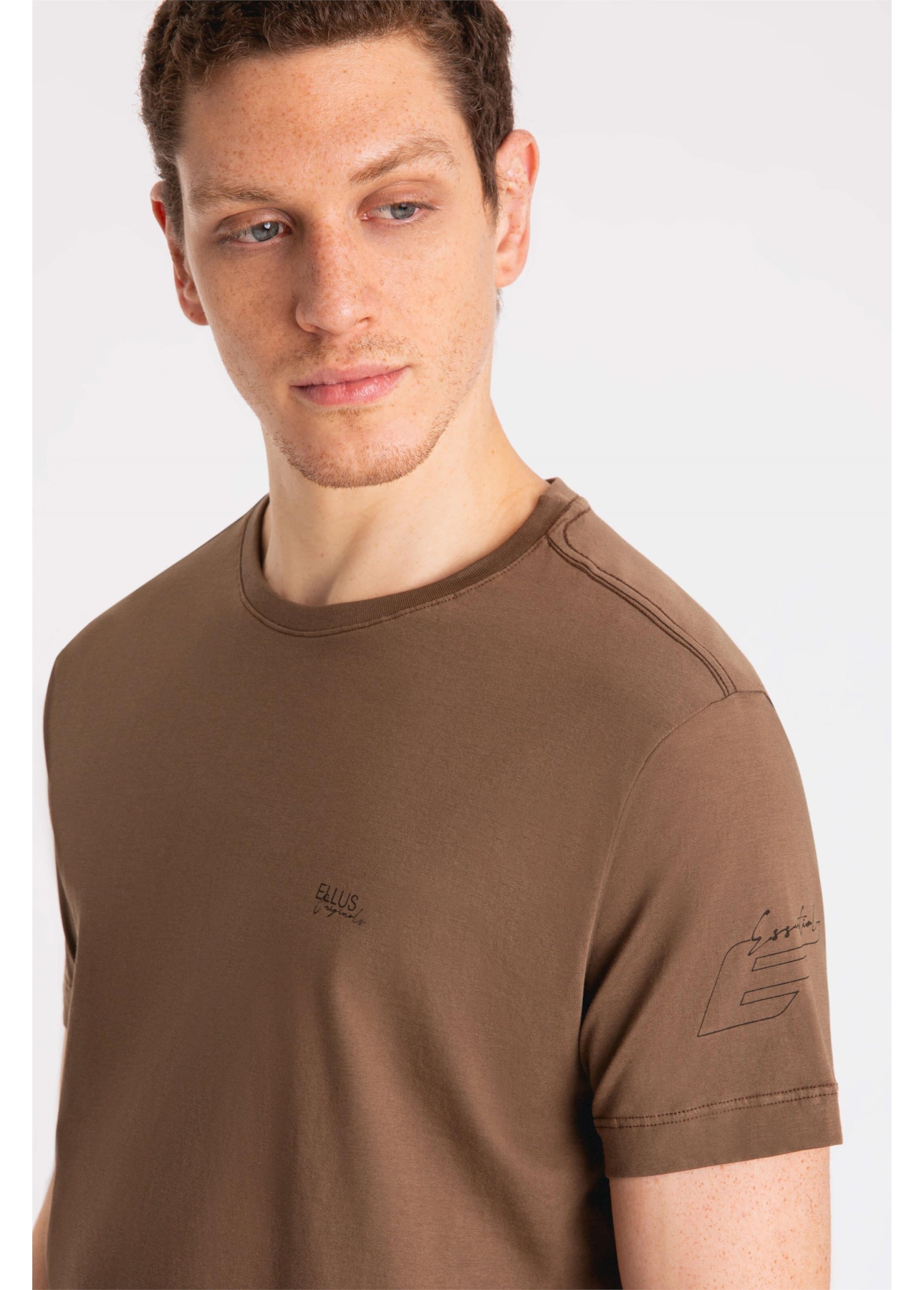 T-Shirt Pima Essentials Classic Tabaco