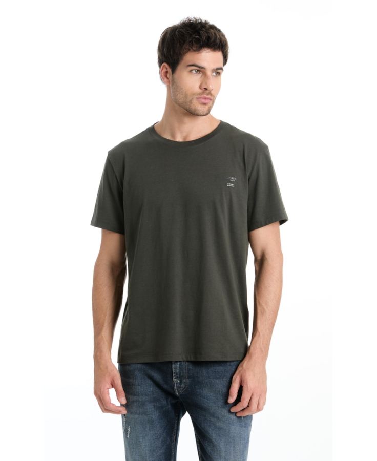  T-Shirt Pima For The Rebels Verde Militar