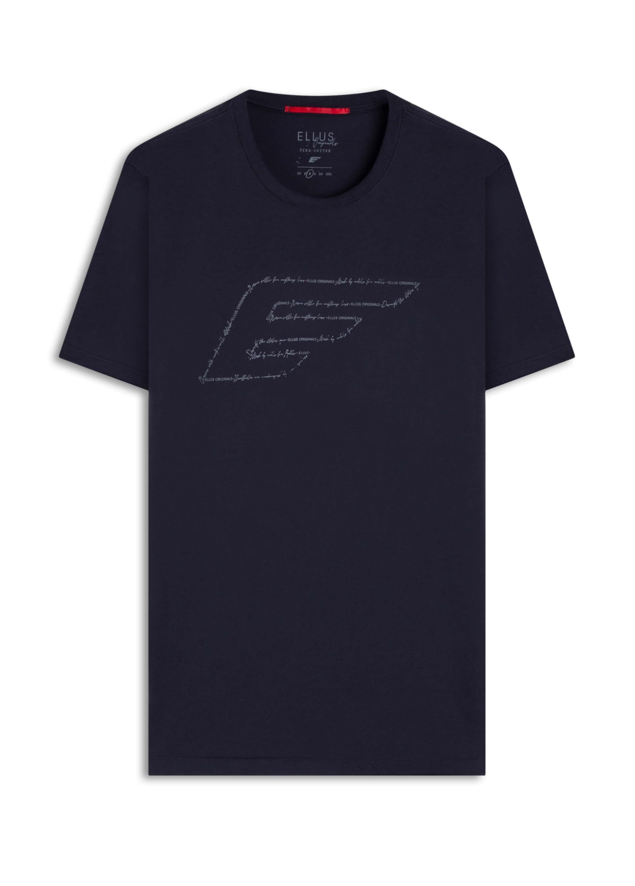 T-Shirt Pima Maxi Easa Writen Classic Dark Navy