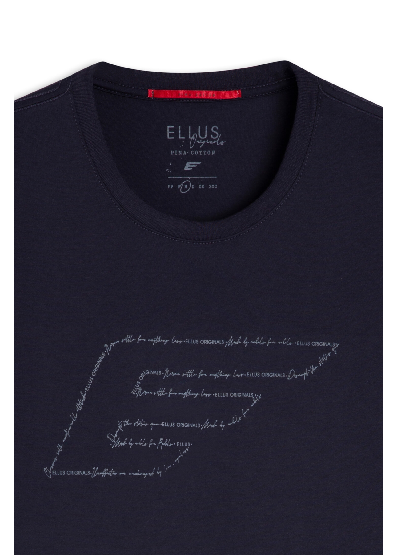T-Shirt Pima Maxi Easa Writen Classic Dark Navy