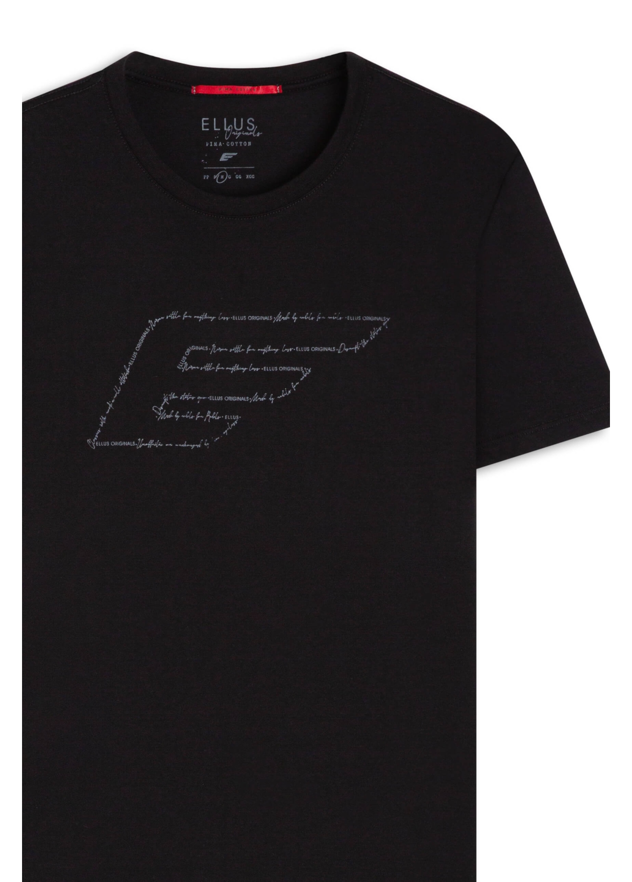 T-Shirt Pima Maxi Easa Writen Classic Preto