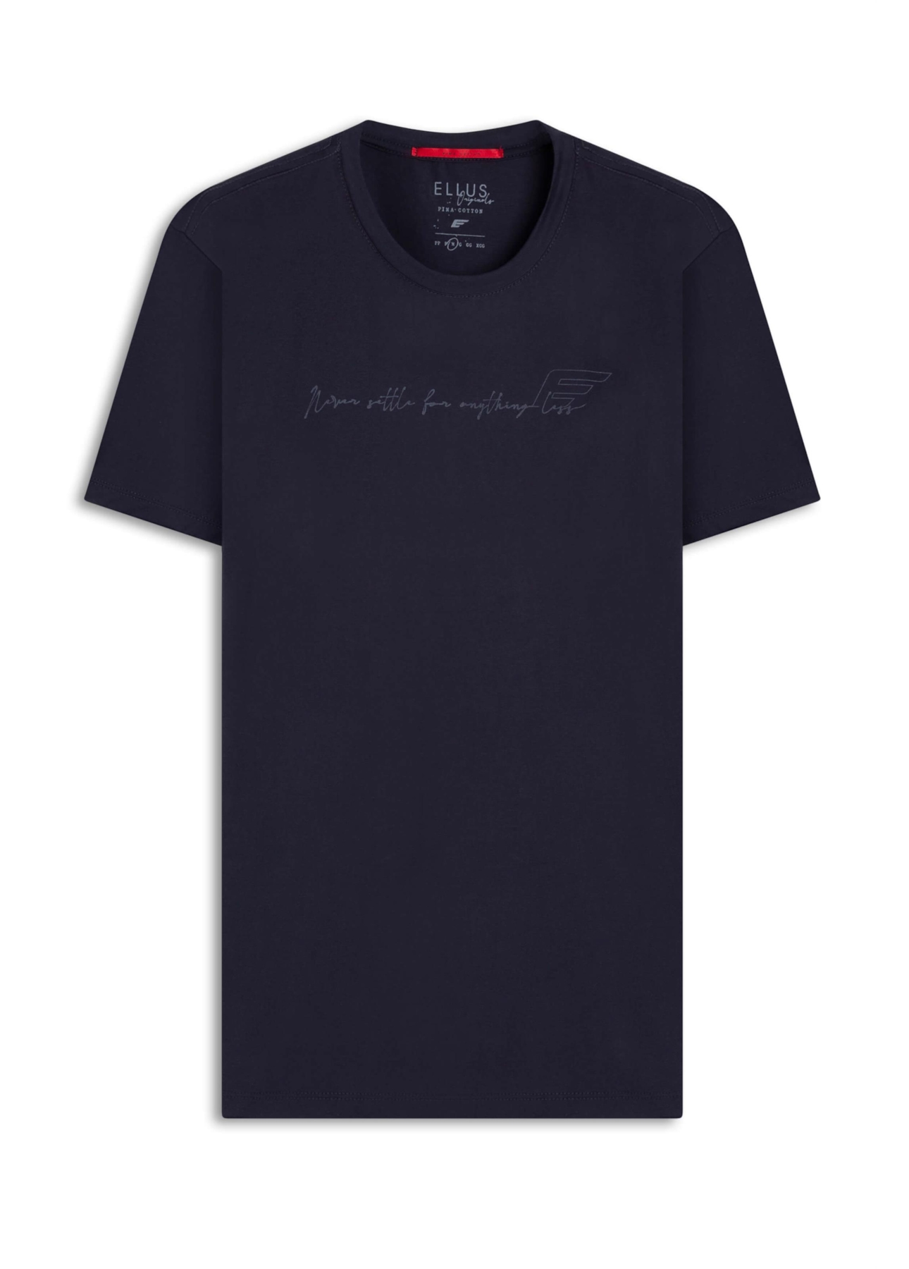 T-Shirt Pima Never Settle Classic Dark Navy