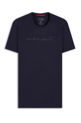 T-Shirt Pima Never Settle Classic Dark Navy