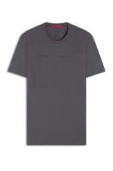 T-Shirt Pima Never Settle Classic Grafite