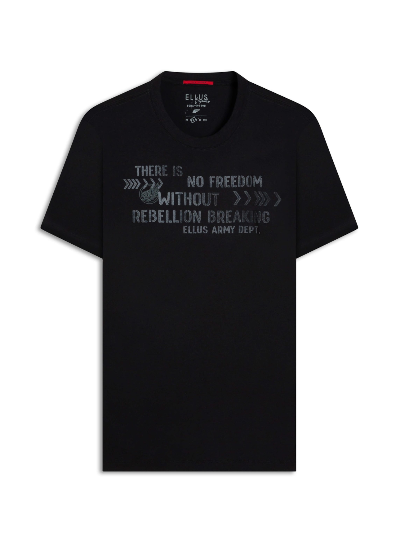 T-Shirt Pima No Freedom Preto