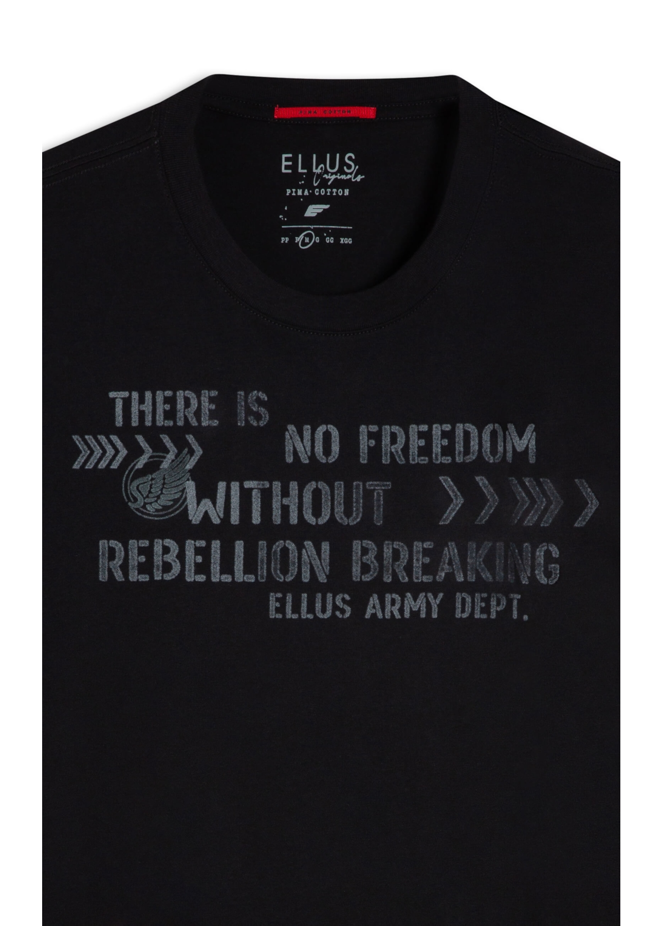 T-Shirt Pima No Freedom Preto
