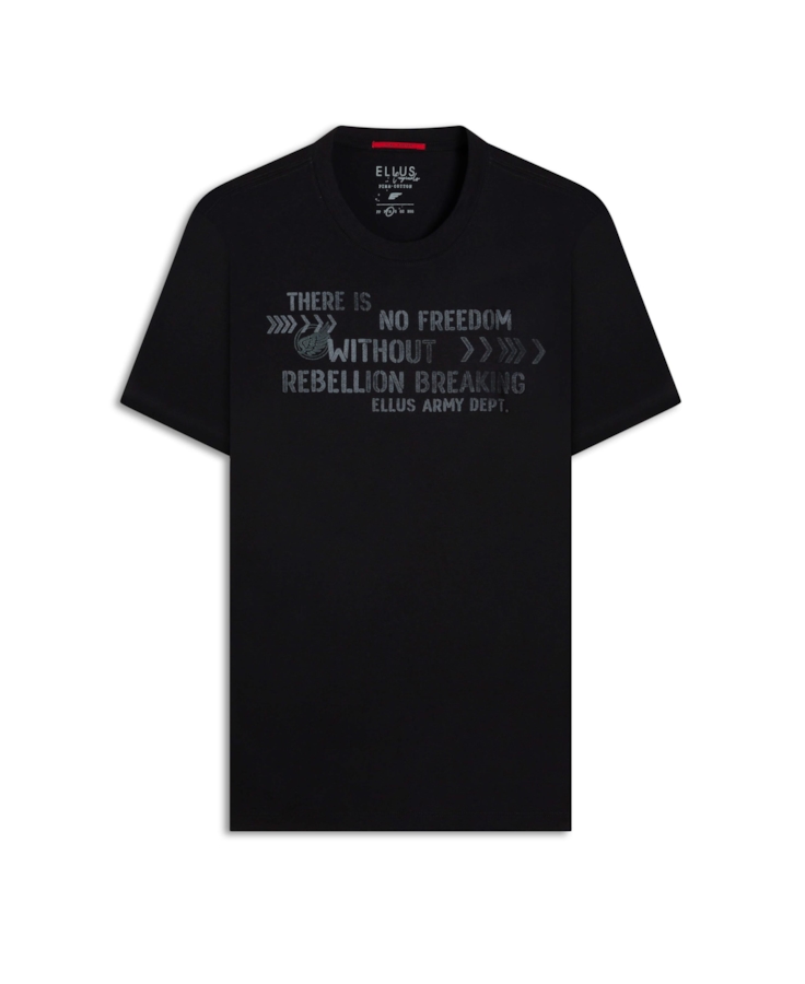 T-Shirt Pima No Freedom Preto