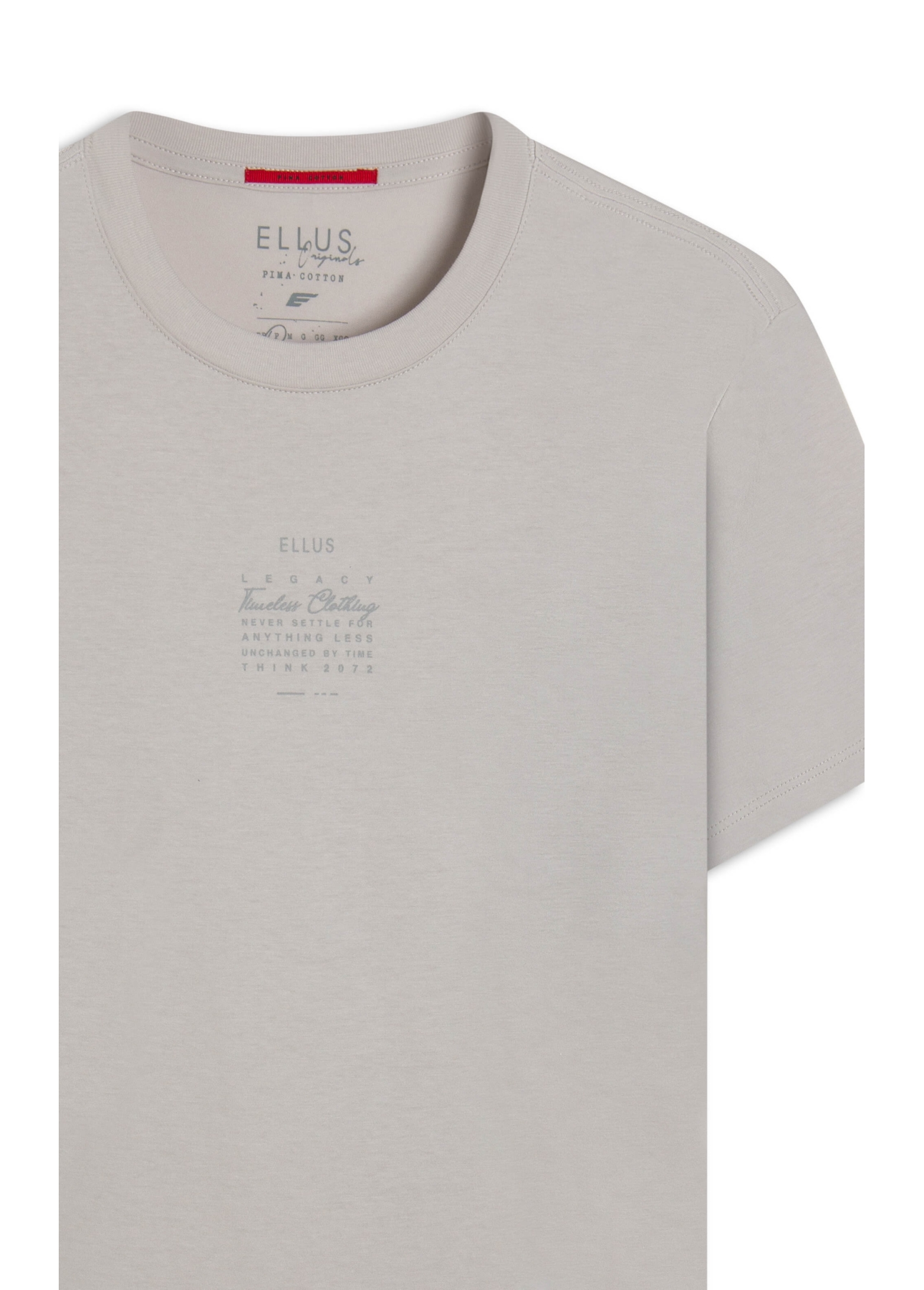 T-Shirt Pima Timeless Clothing Prata