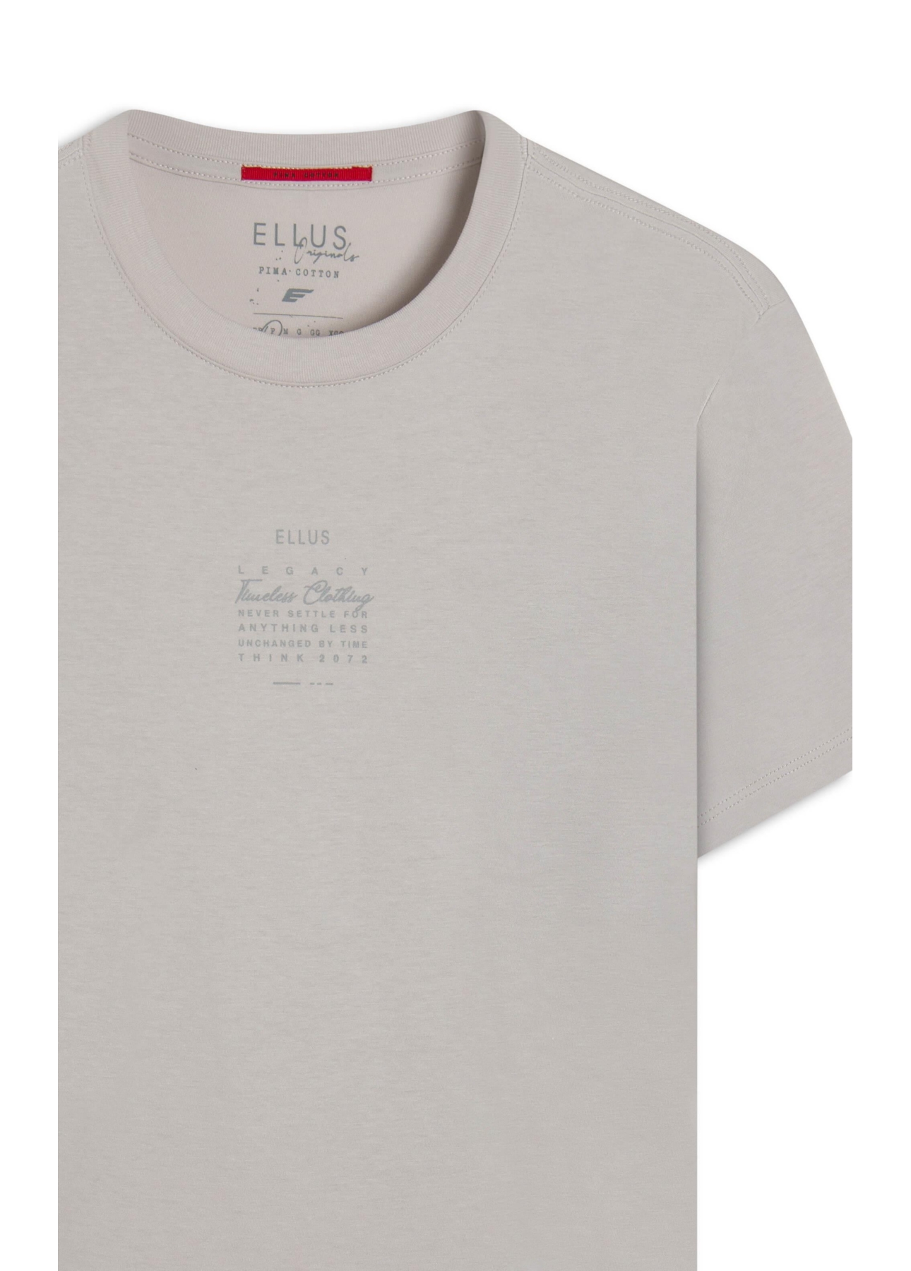 T-Shirt Pima Timeless Clothing Prata