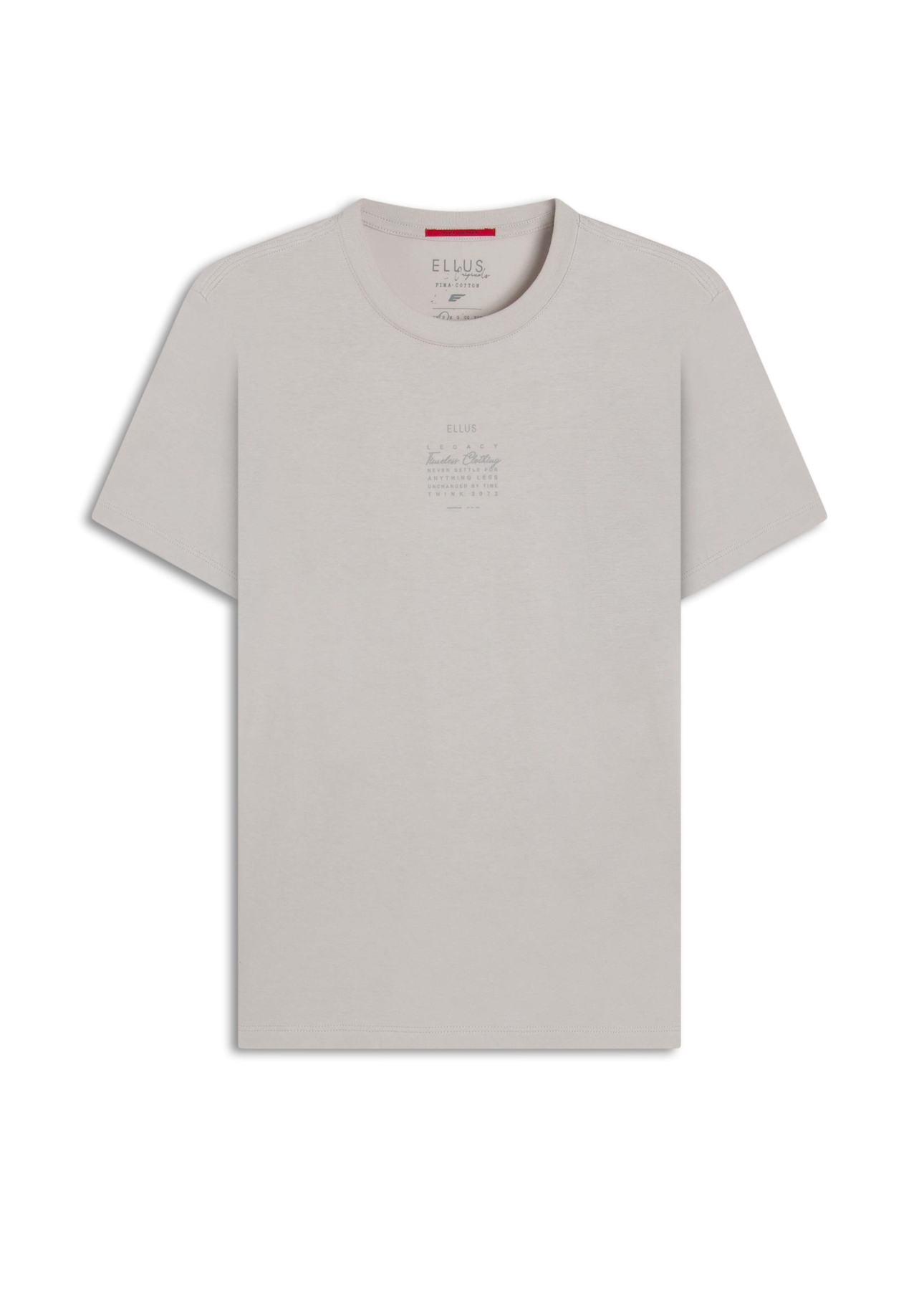 T-Shirt Pima Timeless Clothing Prata