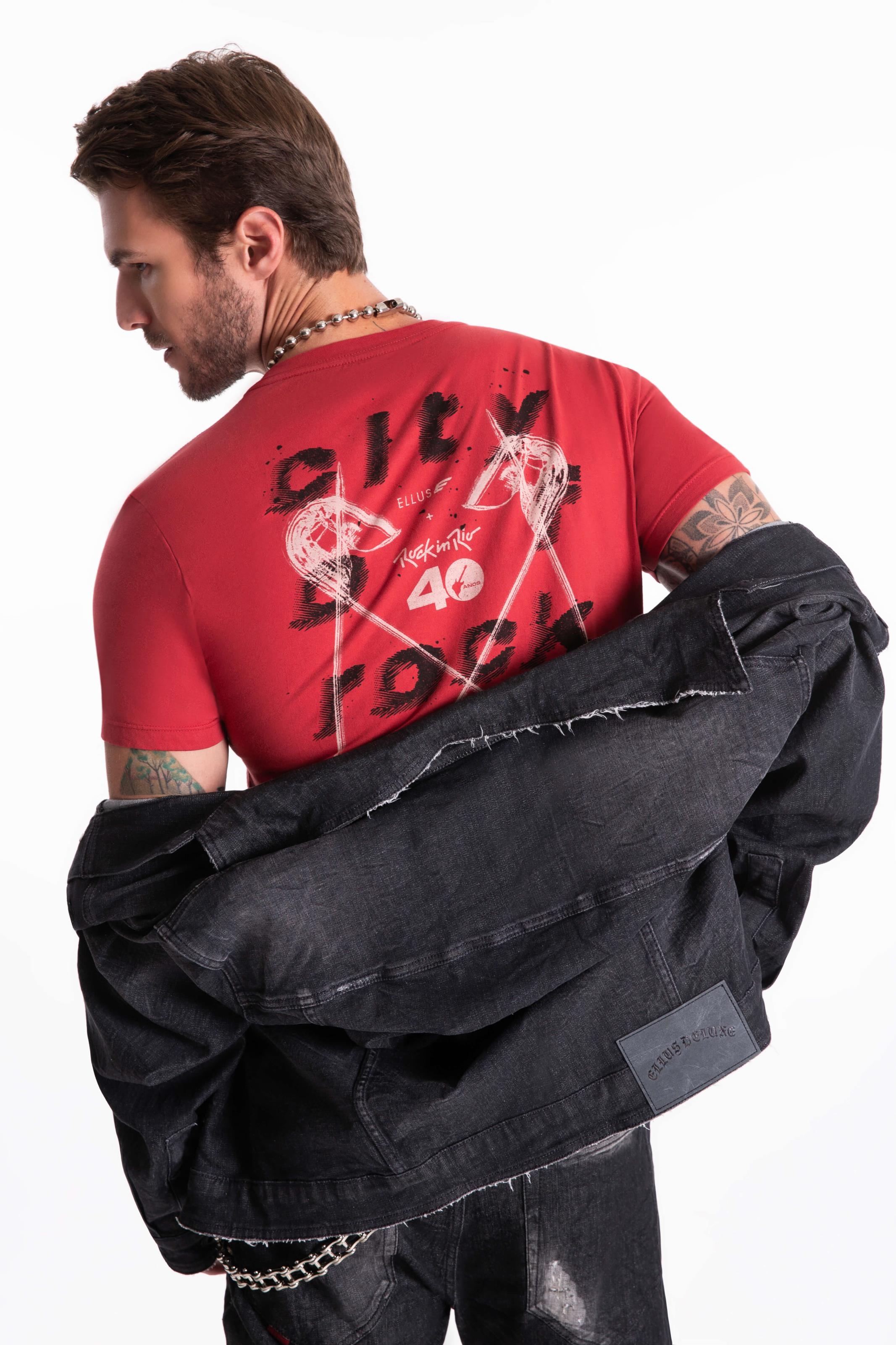 T-Shirt Pin Rock In Rio Classic Cereja