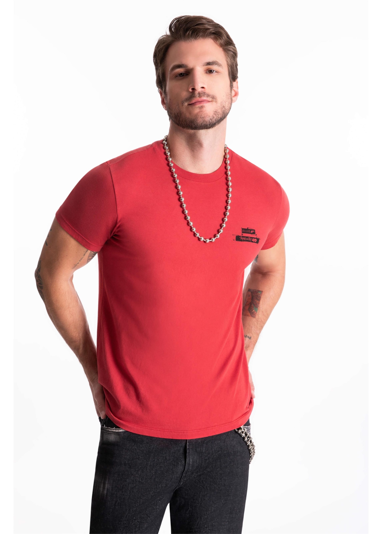 T-Shirt Pin Rock In Rio Classic Cereja