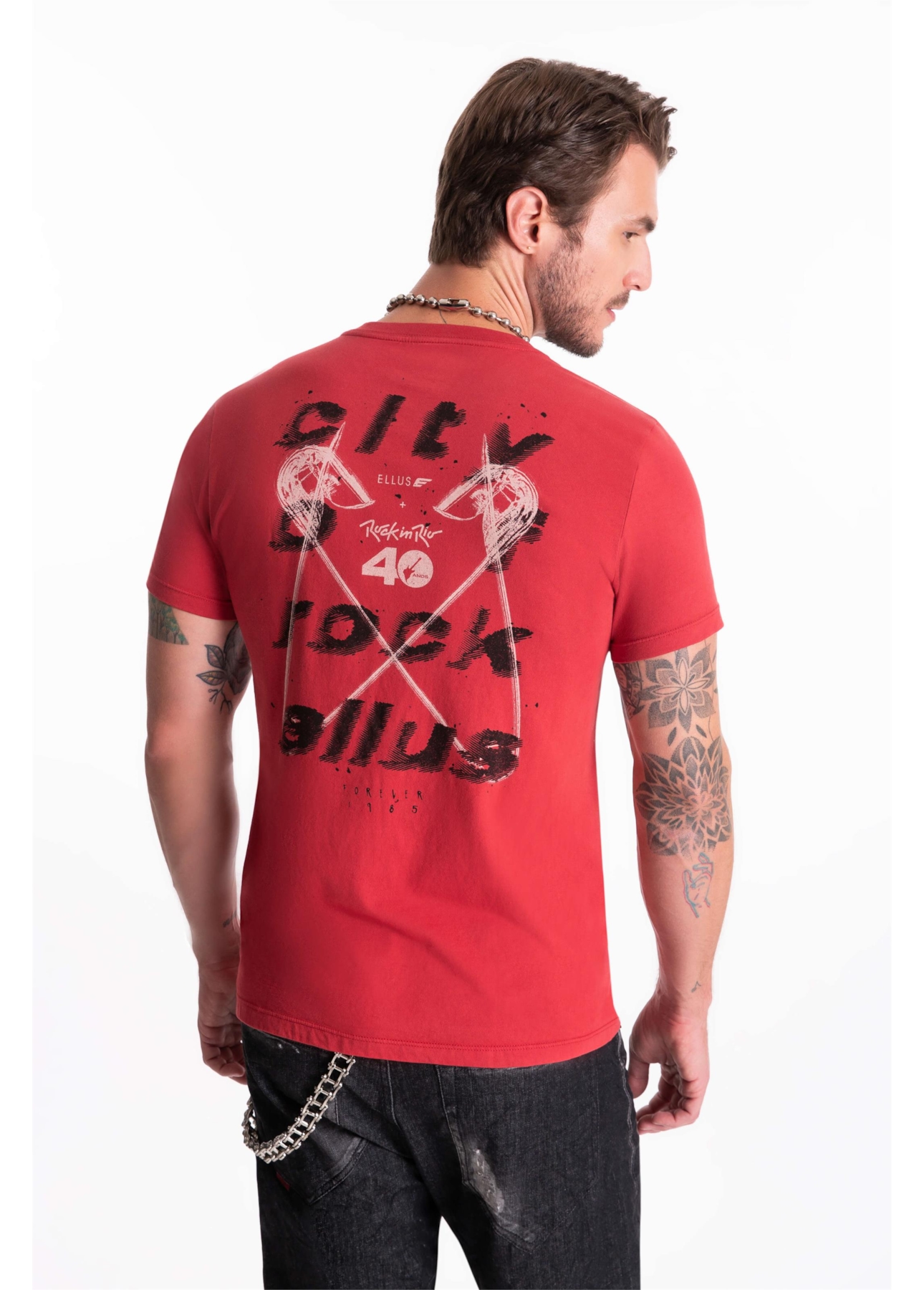 T-Shirt Pin Rock In Rio Classic Cereja