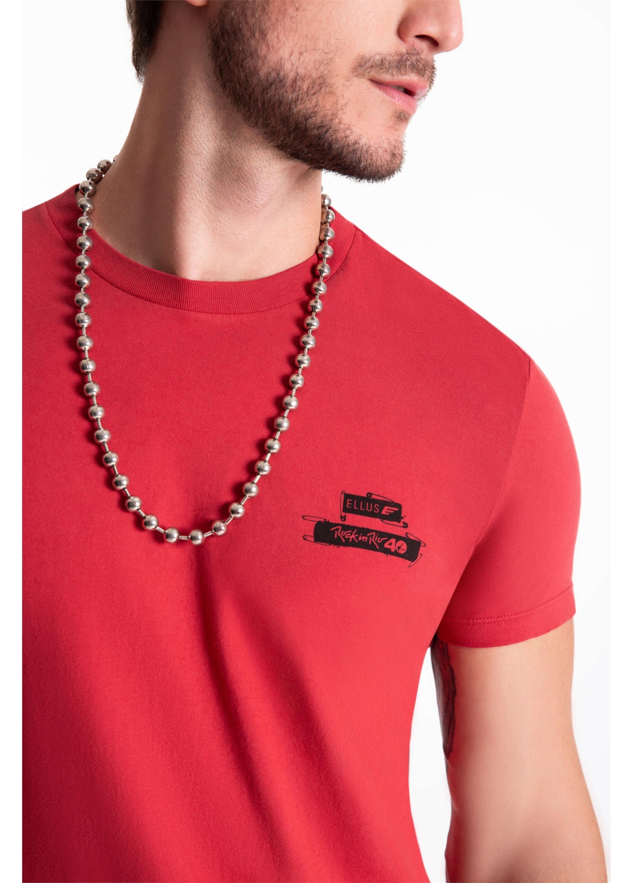 T-Shirt Pin Rock In Rio Classic Cereja