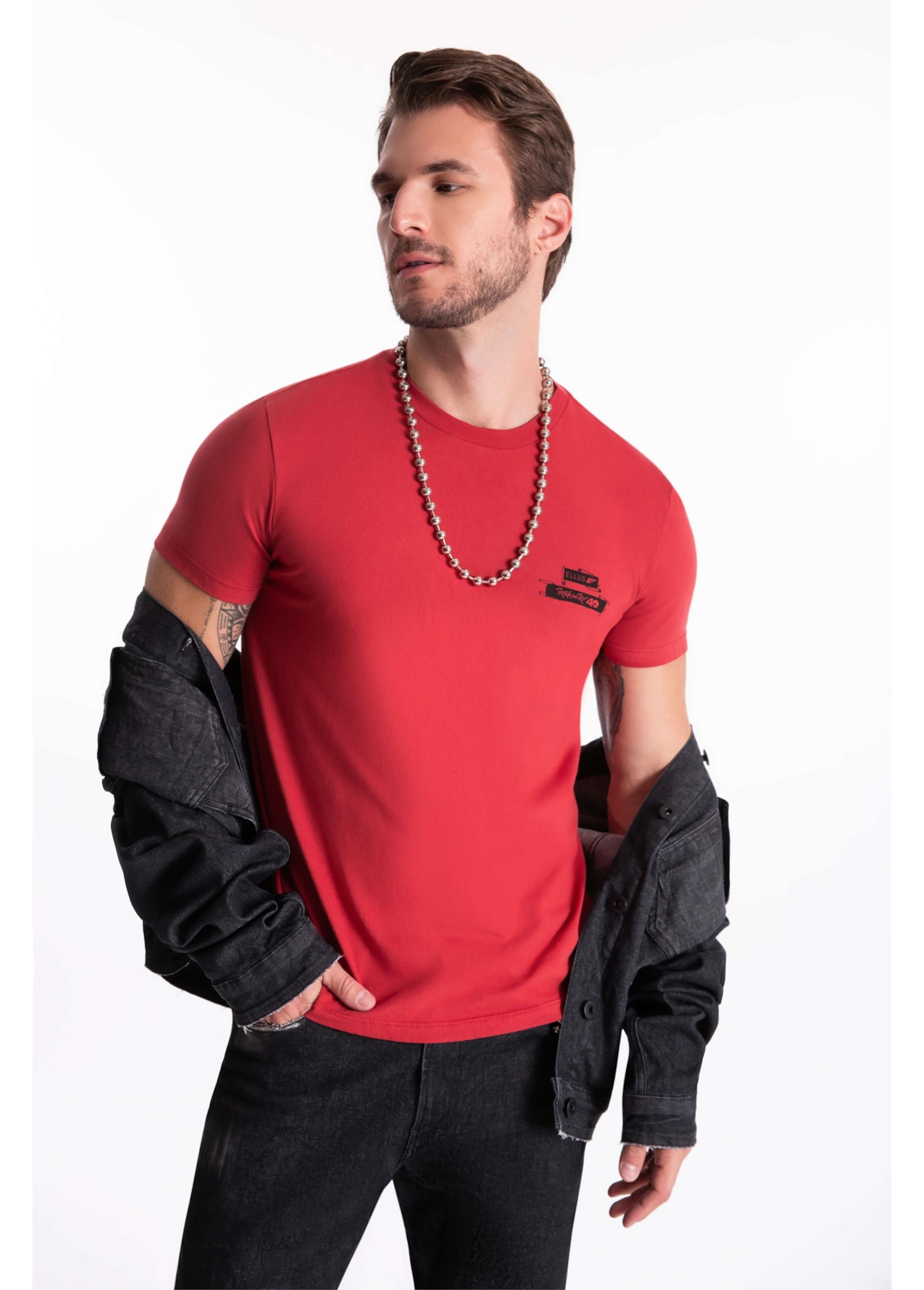 T-Shirt Pin Rock In Rio Classic Cereja