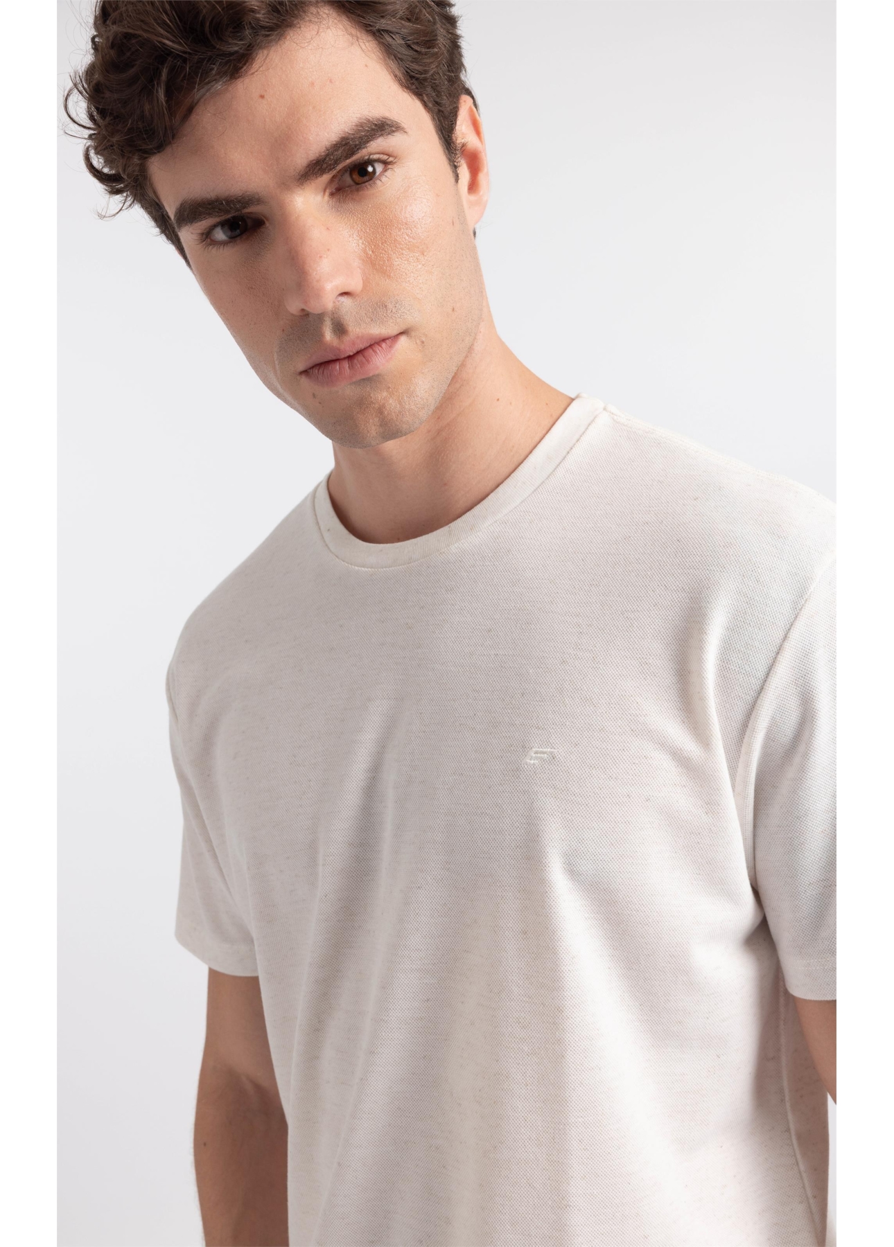 T-Shirt Piquet Polilinho Easa Classic Off White
