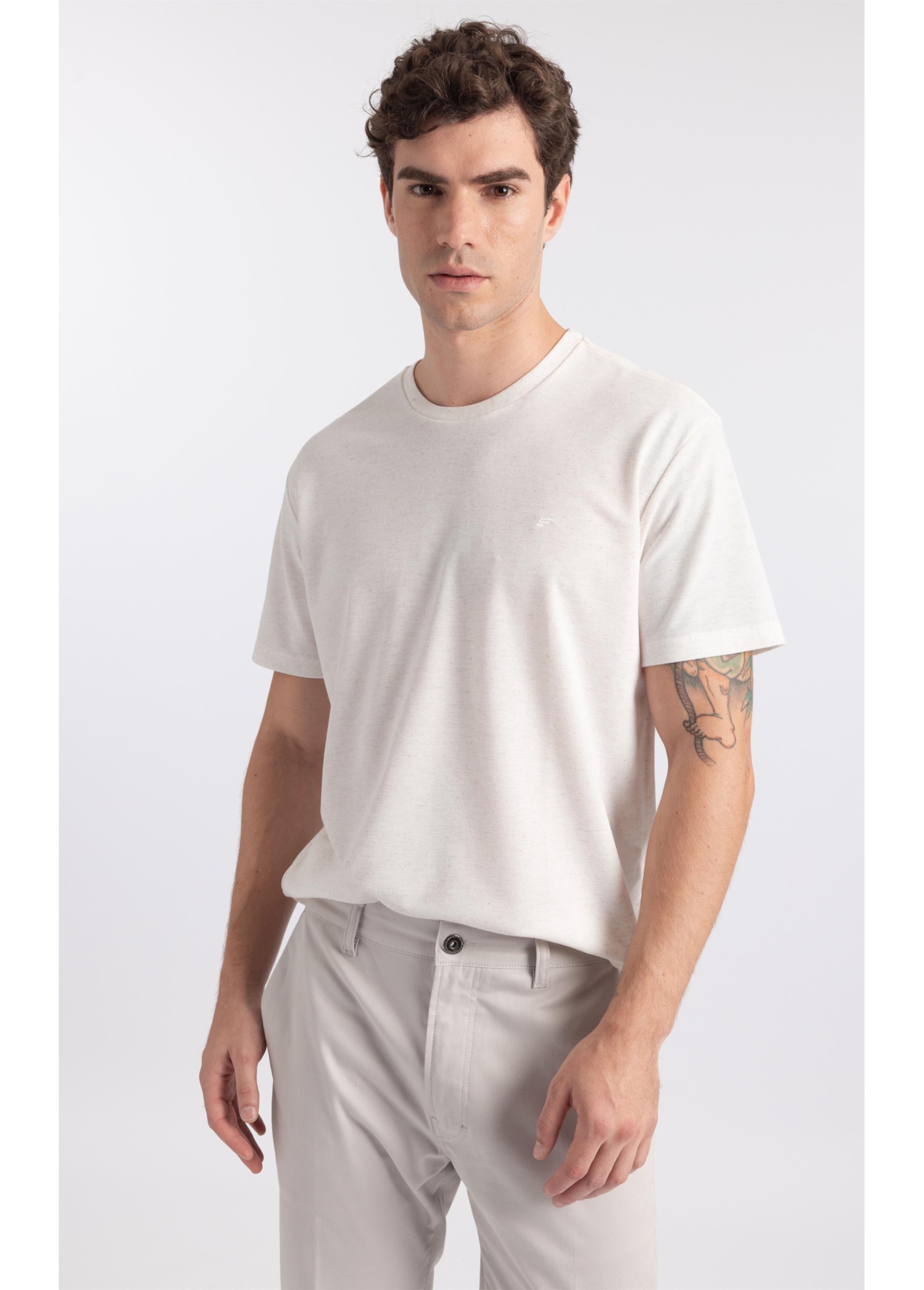 T-Shirt Piquet Polilinho Easa Classic Off White