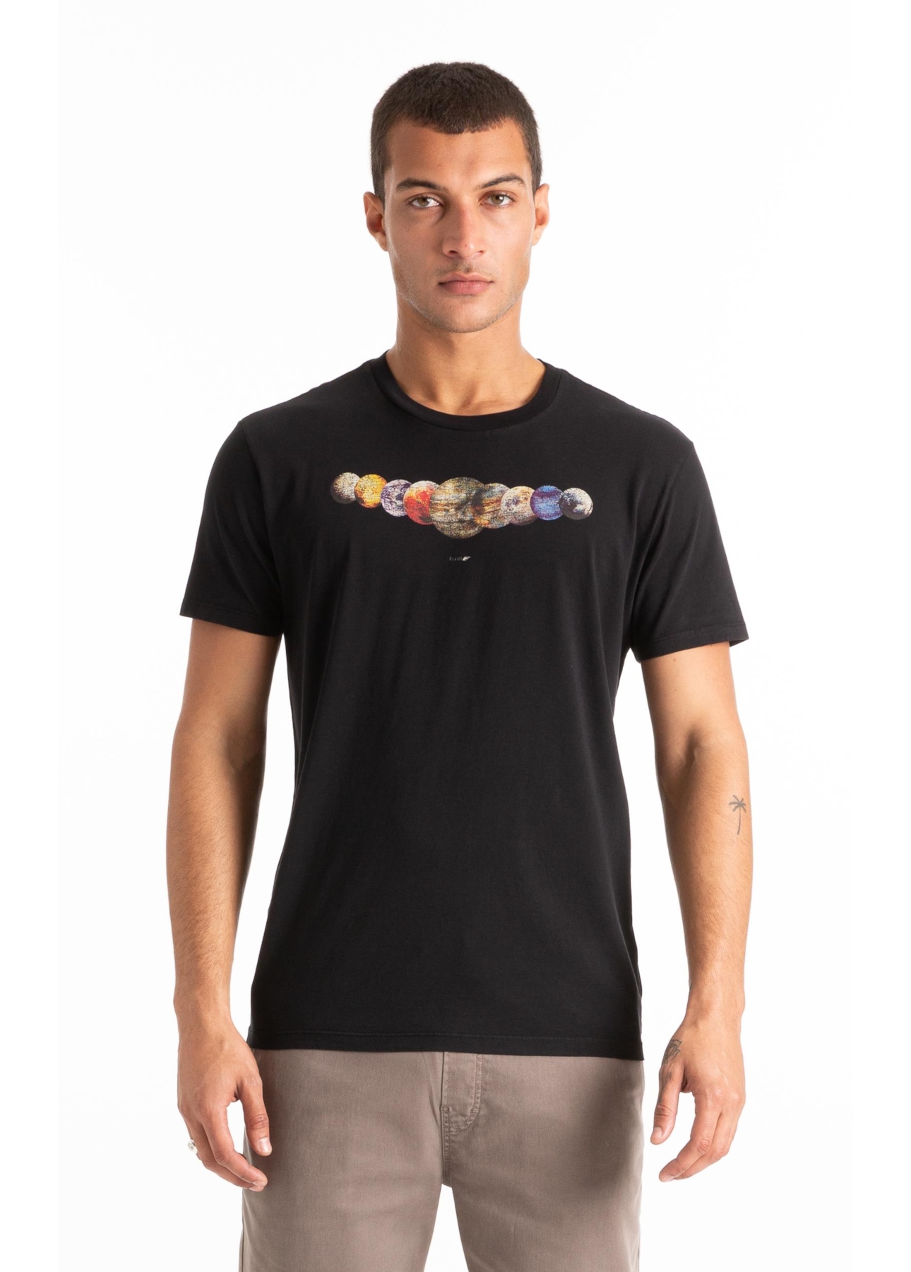 T-Shirt Planets Classic Preto