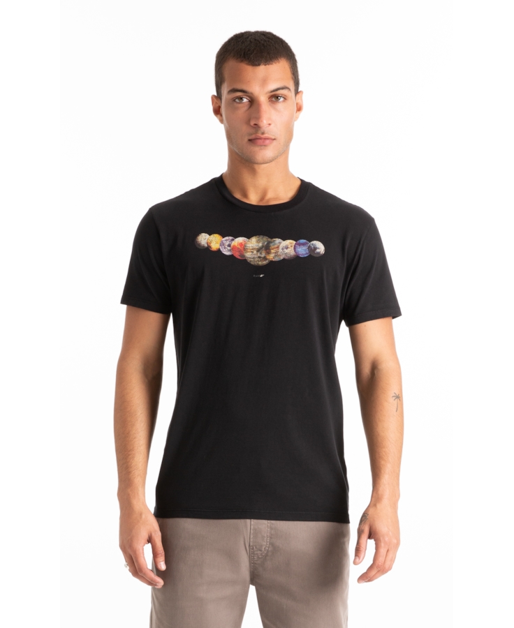 T-Shirt Planets Classic Preto