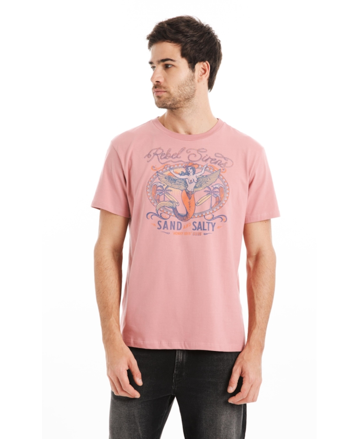 T-Shirt Rebel Sirens Rosa Dusty