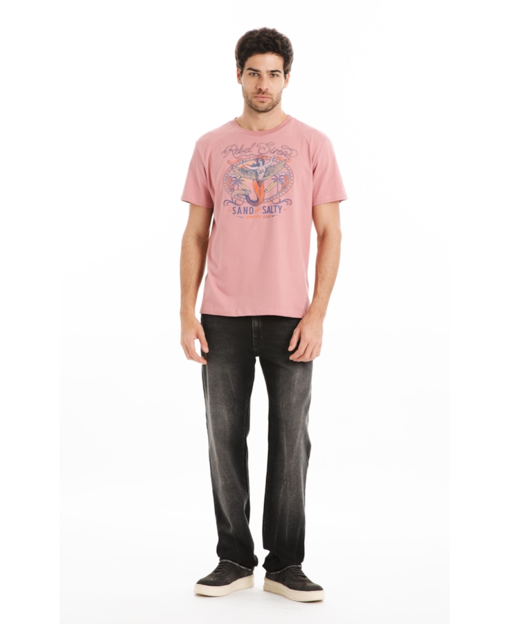 T-Shirt Rebel Sirens Rosa Dusty