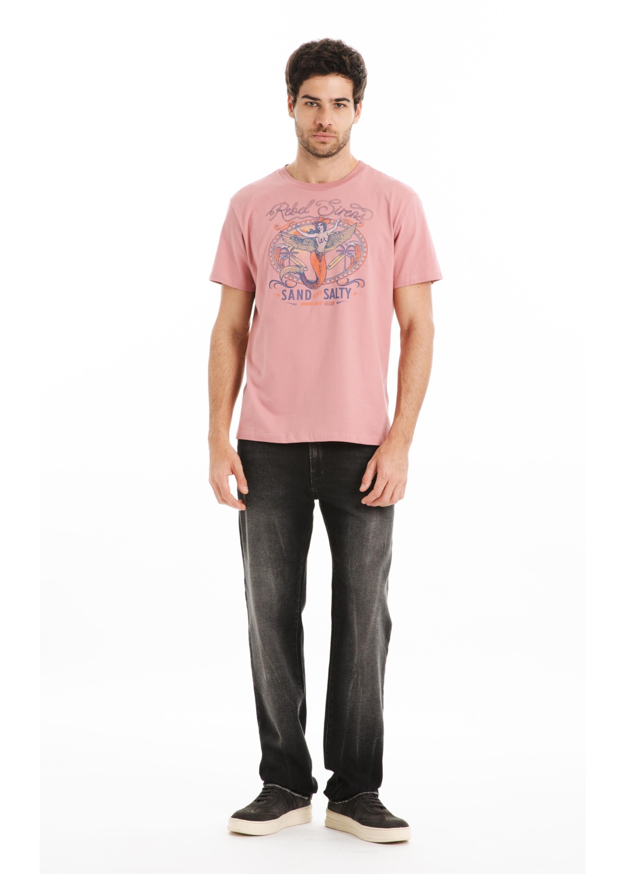 T-Shirt Rebel Sirens Rosa Dusty