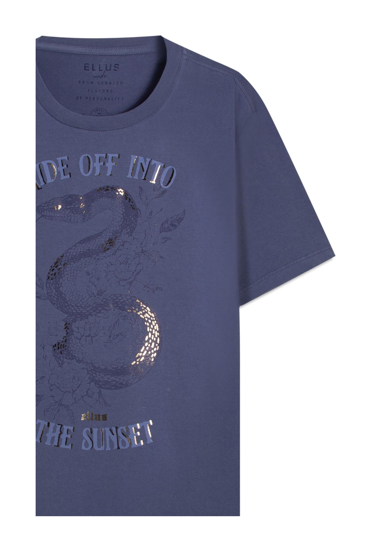 T-Shirt Ride Off Azul Jeans