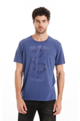 T-Shirt Ride Off Azul Jeans