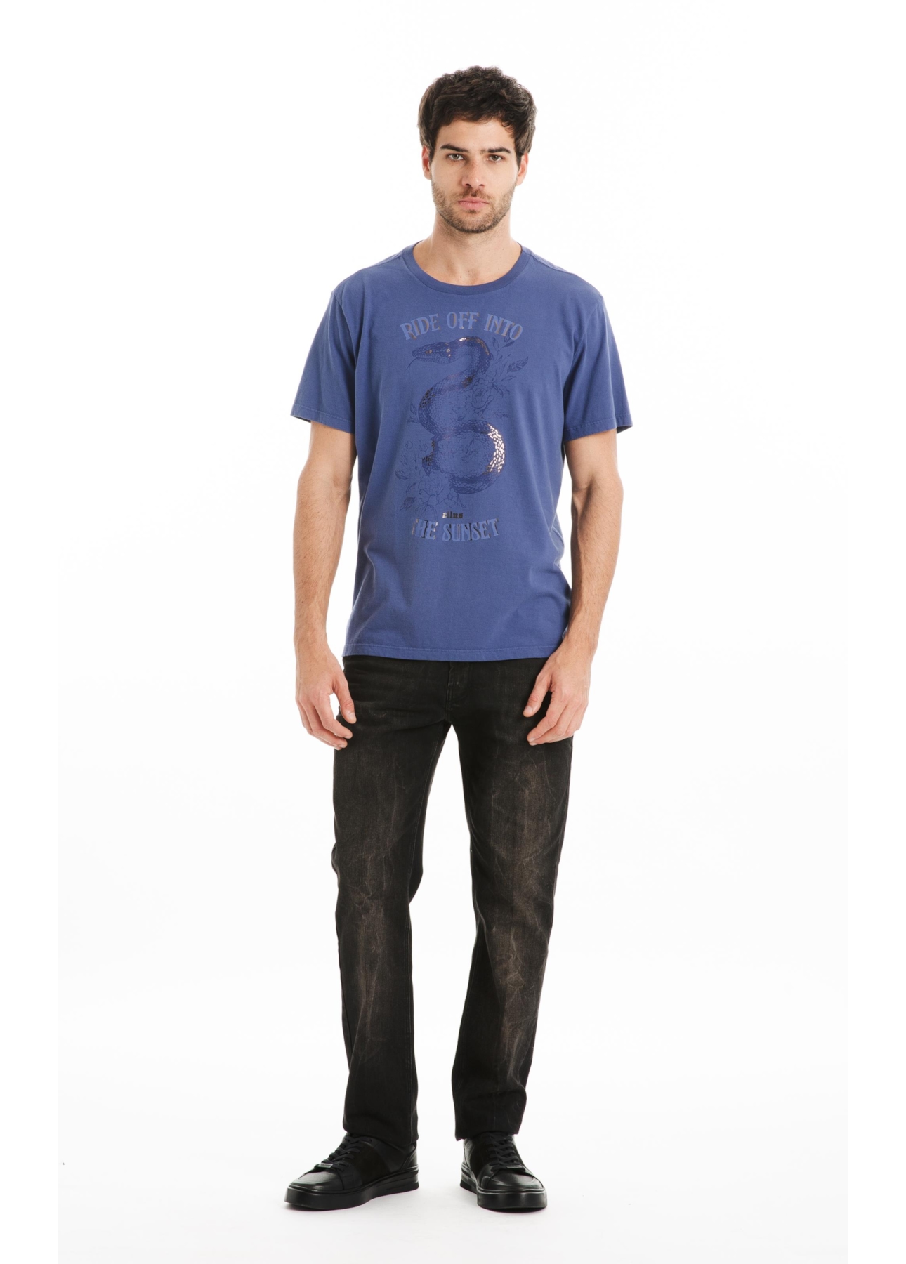 T-Shirt Ride Off Azul Jeans