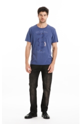T-Shirt Ride Off Azul Jeans