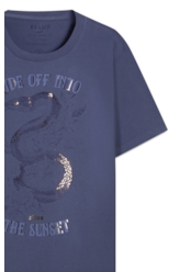 T-Shirt Ride Off Azul Jeans