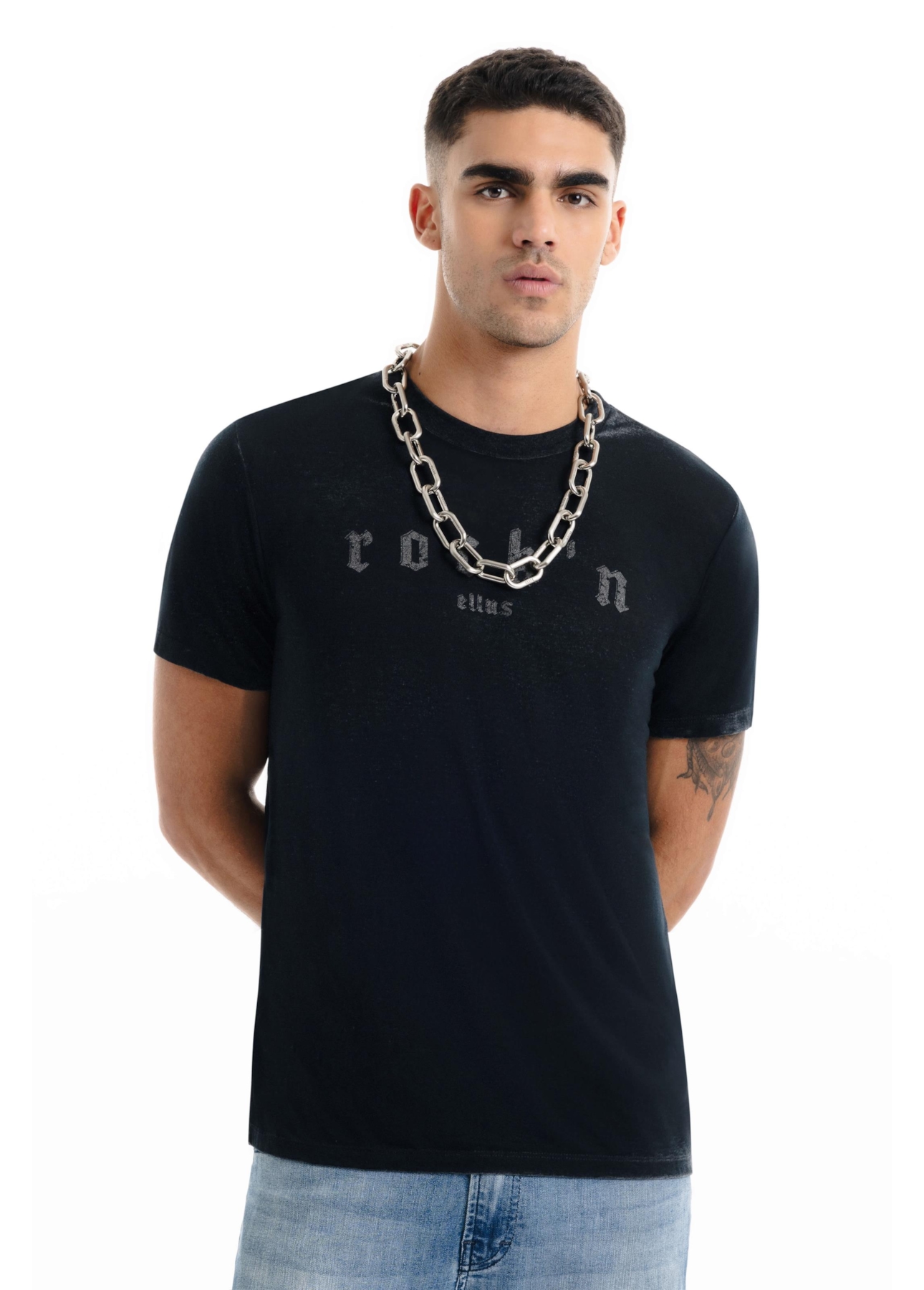 T-Shirt Rock Devore Preto