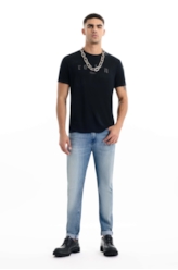 T-Shirt Rock Devore Preto