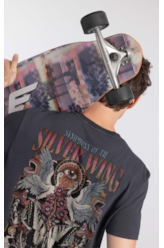 T-Shirt Silver Wing Classic Cinza Medio