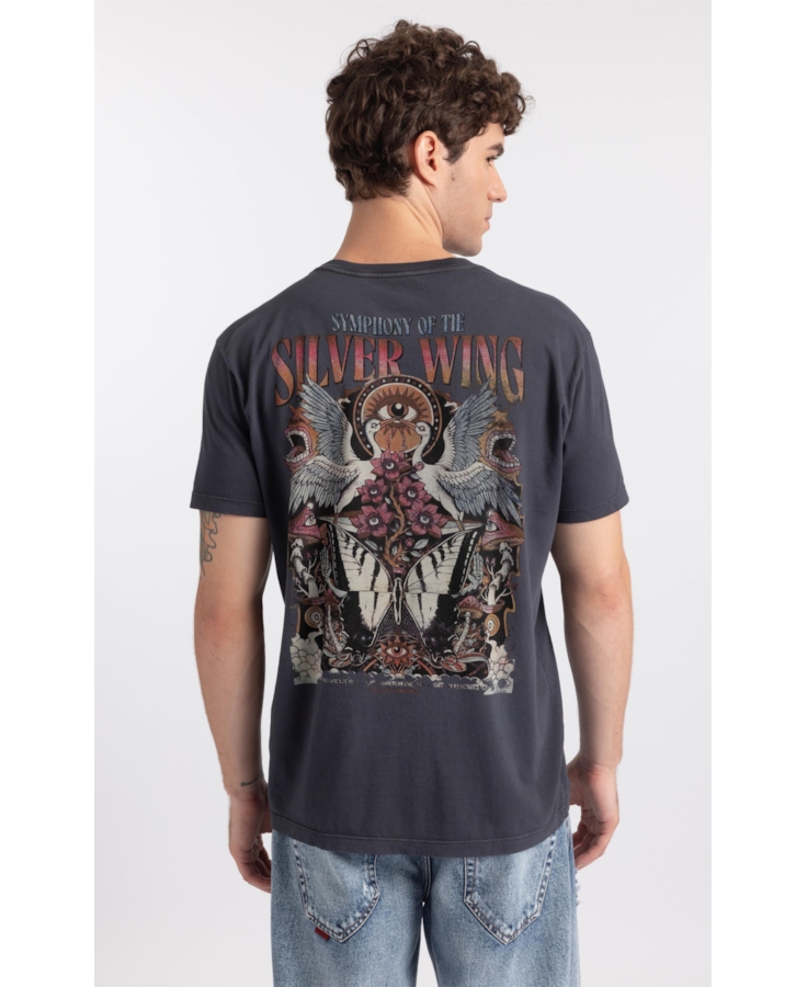 T-Shirt Silver Wing Classic Cinza Medio