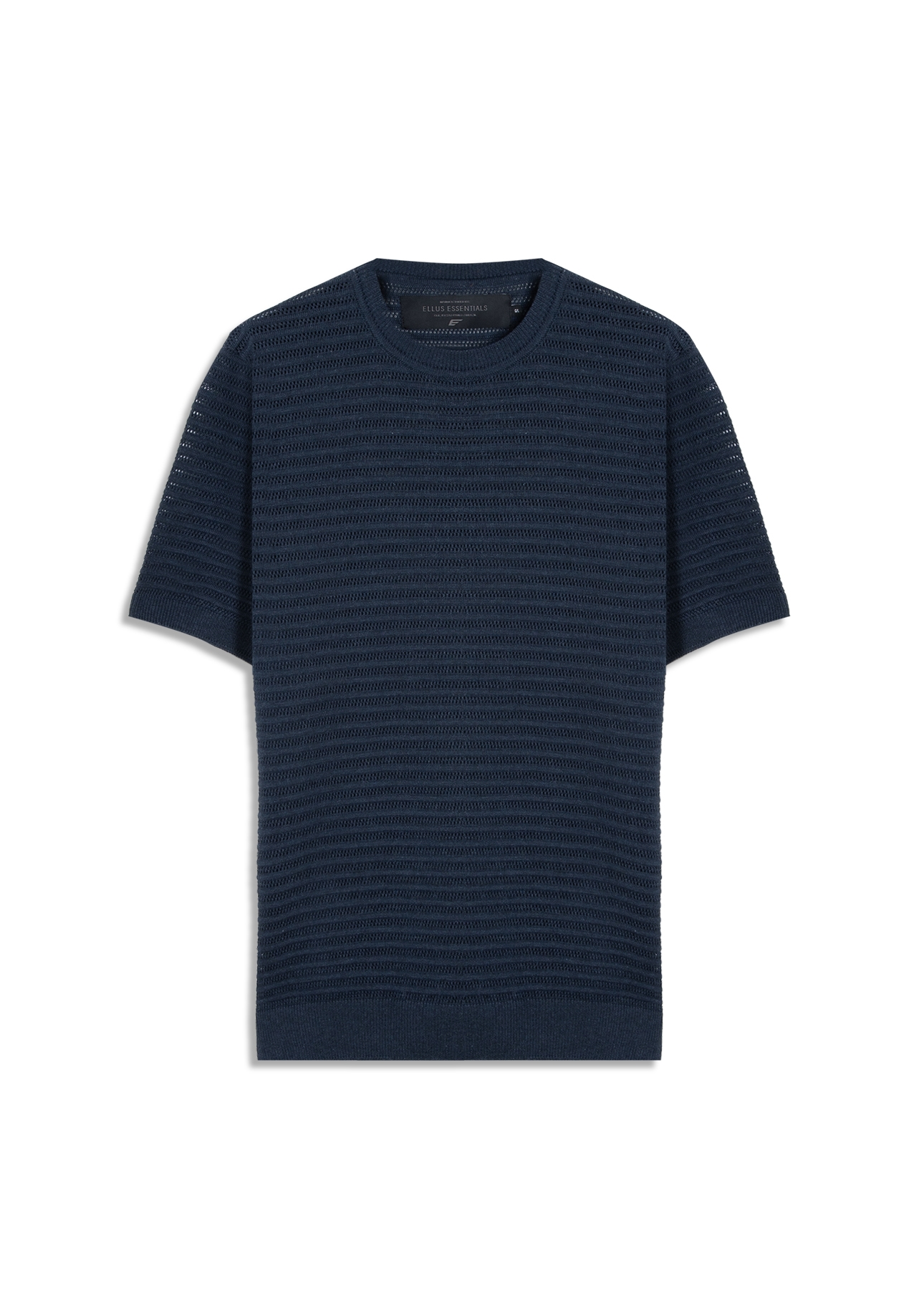 T-Shirt Tech Knit Fish Net Dark Navy Mescla