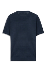 T-Shirt Tech Knit Fish Net Dark Navy Mescla