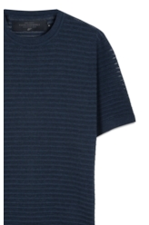 T-Shirt Tech Knit Fish Net Dark Navy Mescla