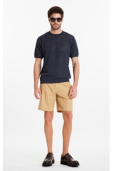 T-Shirt Tech Knit Fish Net Dark Navy Mescla