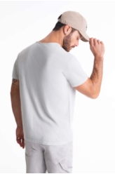 T-Shirt Touch Washed Rebel Forever Cinza Claro