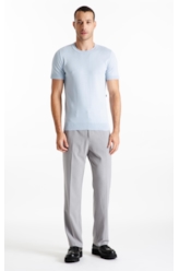 T-Shirt Tricot Basic Knit Azul Seco
