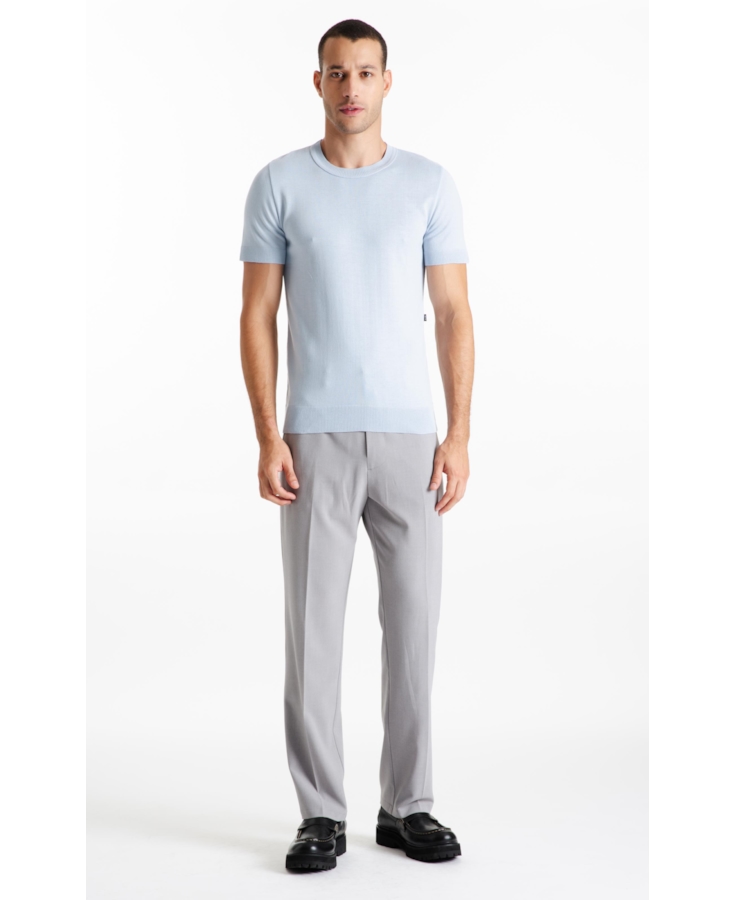 T-Shirt Tricot Basic Knit Azul Seco