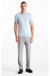 T-Shirt Tricot Basic Knit Azul Seco