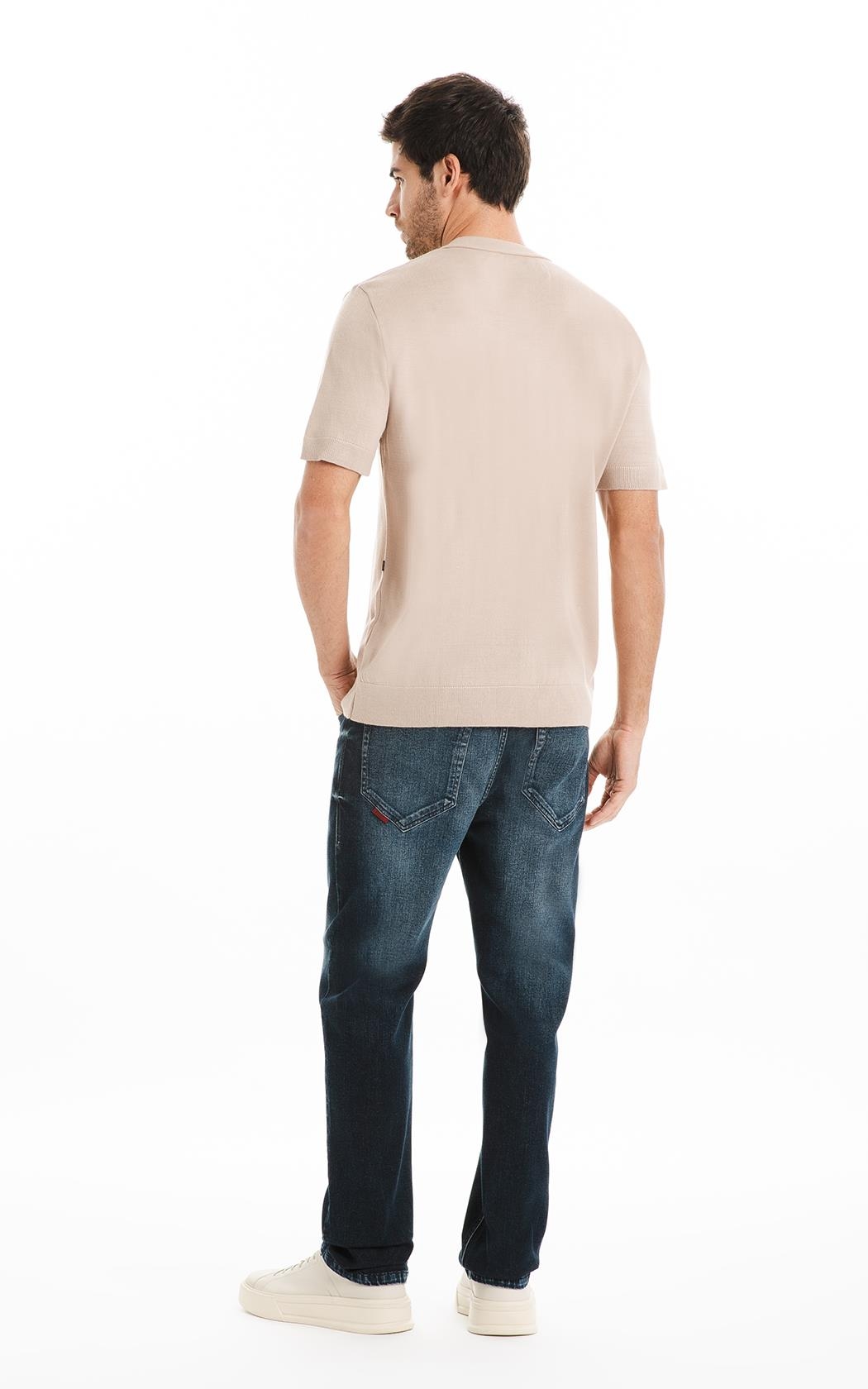 T-Shirt Tricot Basic Knit Natural